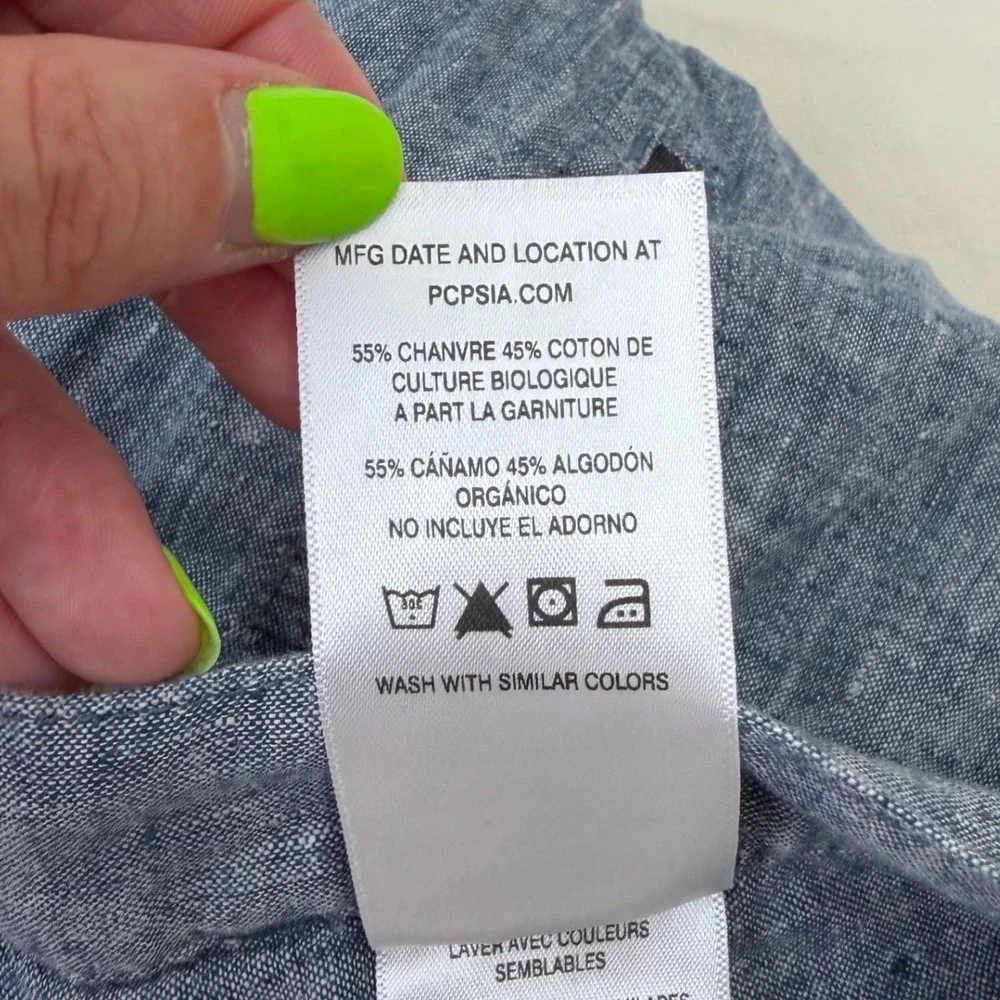 Patagonia Men's Back Step Shorts Size 32 Chambray Blue Hemp Blend